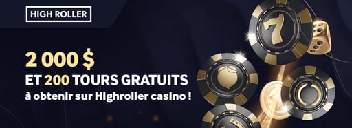 Bonus de bienvenue Highroller Casino