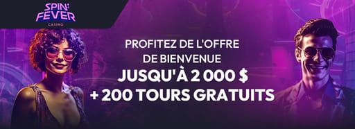 Bonus de bienvenue Spinfever casino