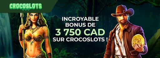bonus de bienvenue CrocoSlots Casino