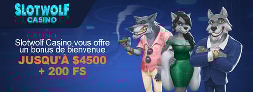 Bonus bienvenue SlotWolf casino
