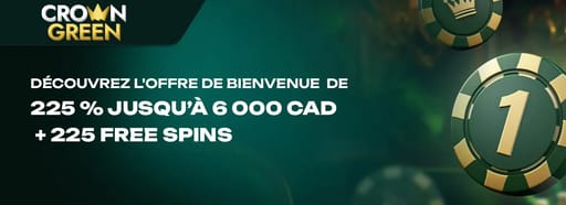 Le bonus de bienvenue de crowngreen casino