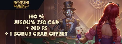 Le bonus de bienvenue de Monsterwin casino