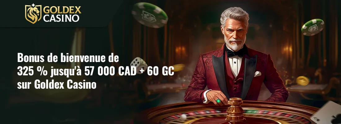 Le bonus de bienvenue goldex casino